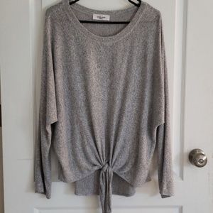 CJLA Cozy Tie Front Top